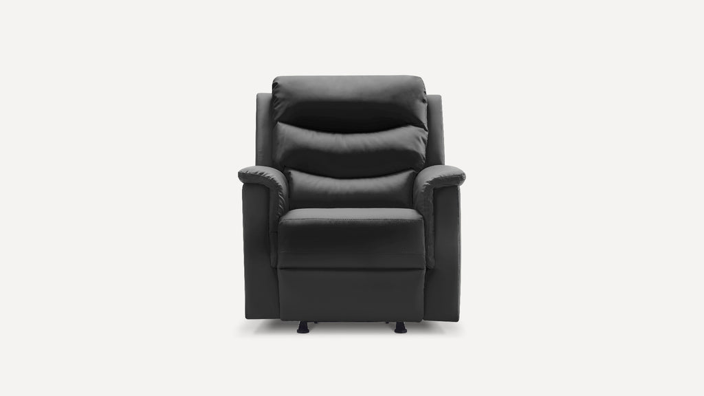 Recliner Chair Padded Seat Pu Leather Single Sofa Recliner Modern Recliner Seat Club Chair Home Theater Seating