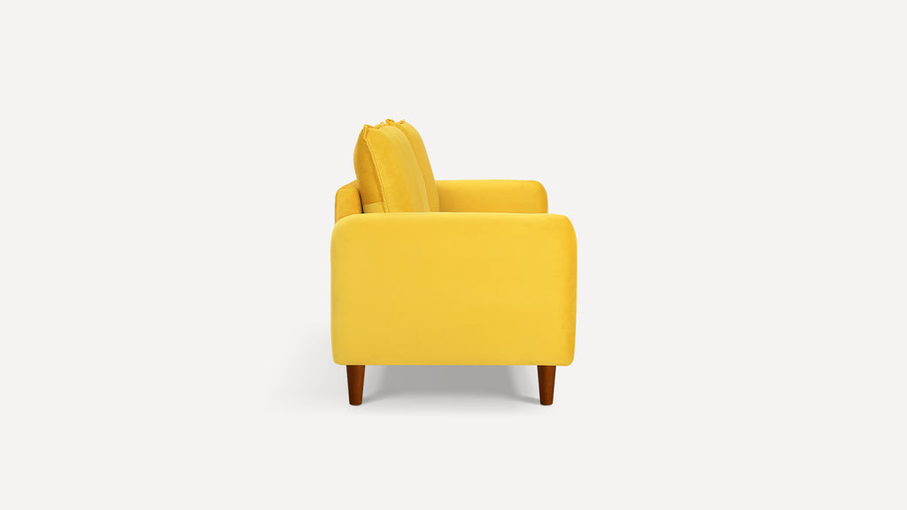 Fabric Love seat Velvet Loveseat Sofa Modern Couch Furniture with Armrest & Metal Legs