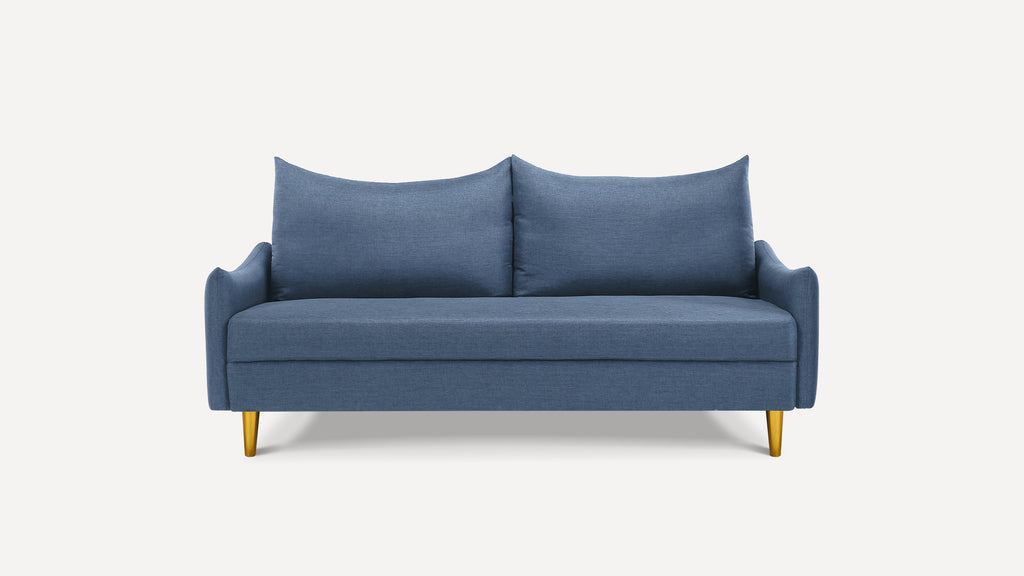 Loveseat Sofa,Modern Design Couch Soft Linen Upholstery Loveseat 2 Seat Sofa