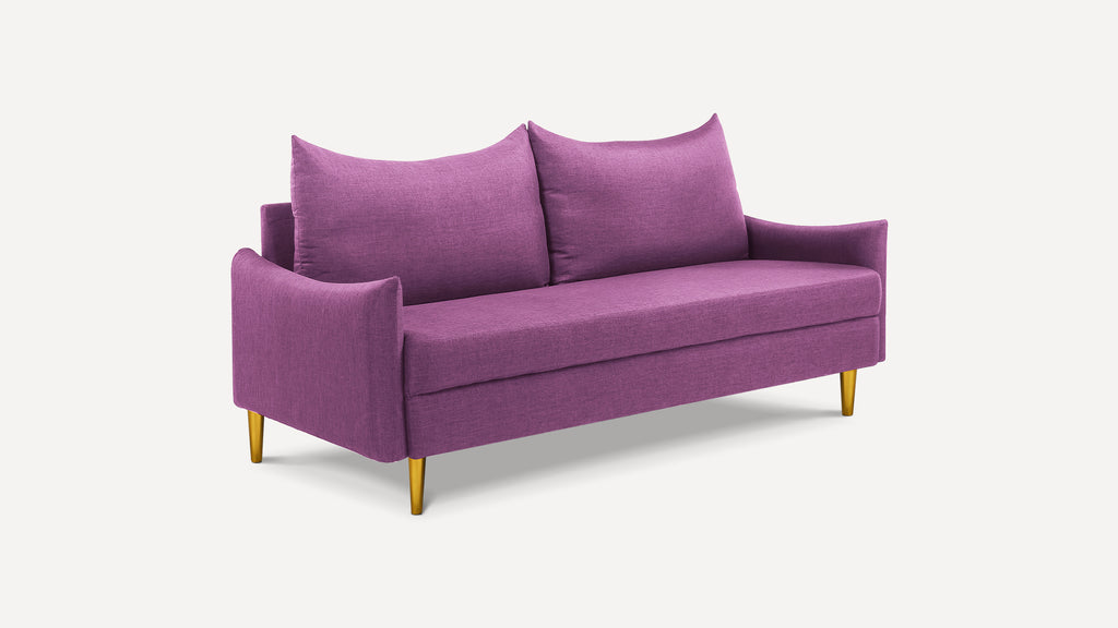 Loveseat Sofa,Modern Design Couch Soft Linen Upholstery Loveseat 2 Seat Sofa
